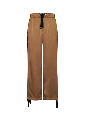 Versace Camel Trousers With Baroque Bands