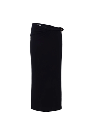 Versace One-Zip Draped Skirt