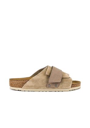 BIRKENSTOCK Kyoto Suede in Taupe. Size 44, 46.