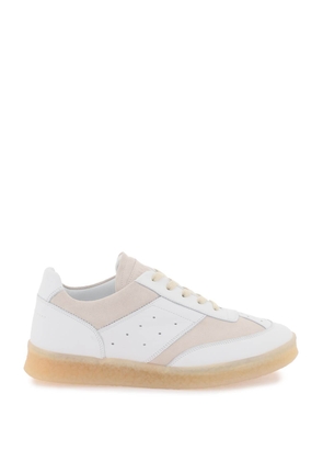 Mm6 Maison Margiela 6 Court Leather Low-Top Sneakers