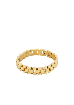 Electric Picks Jewelry Bennet Bracelet in Metallic Gold.