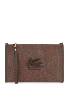 Etro paisley pouch with embroidery - OS Pink