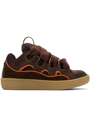 Lanvin SSENSE Exclusive Brown & Orange Curb Sneakers