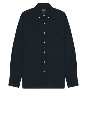 Beams Plus B.D Color Broad in Navy. Size M, S, XL/1X.