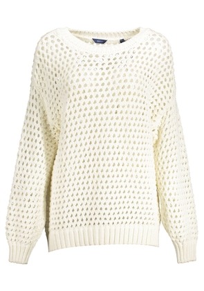 Gant White Cotton Sweater - S