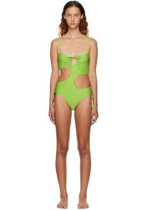 GUIZIO SSENSE Exclusive Green One-Piece Swimsuit