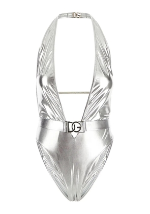Dolce & Gabbana Metallic Logo Swimsuit