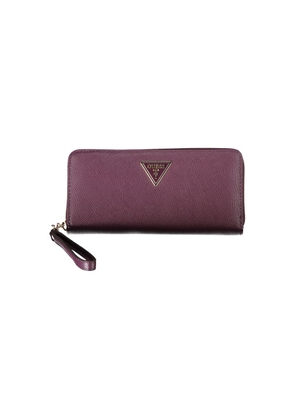 Guess Jeans Elegant Purple Zip Closure Wallet with Logo Detail