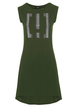 Imperfect cotton embellished with rhinestones and beads Dress - S
