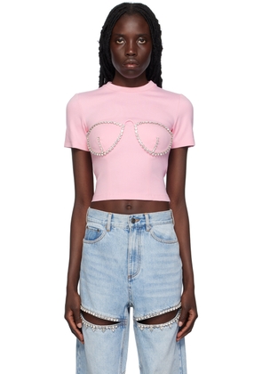 AREA Pink Crystal T-Shirt