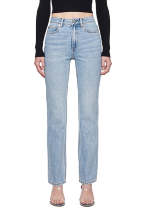 Alexander Wang Blue Fly High-Rise Stacked Jeans