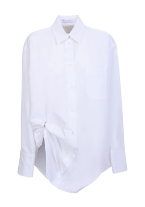 J.w. Anderson Eyelets Oversize White Shirt