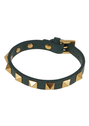 Valentino Garavani Leather Studded Bracelet (8X8Mm)