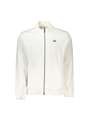 La Martina Elegant White Fleece Sweatshirt - Regular Fit - S