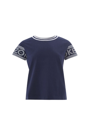 Kenzo Elevated Blue Cotton Top for Women - XXS