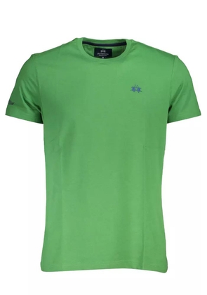 La Martina Green Cotton T-Shirt - M