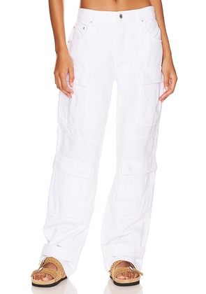 GRLFRND Lex Cargo Jean in White. Size 24, 25, 26, 27, 28, 29, 30, 31, 32.