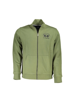 La Martina Classic Green Zippered Fleece Sweatshirt - L