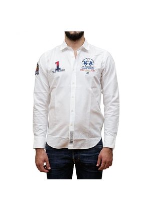 La Martina White Cotton Shirt - 3XL