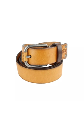 La Martina Yellow Vera Leather Belt - 95 cm / 38 Inches