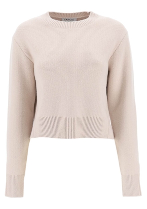 Lanvin cropped wool and cashmere sweater - M Beige