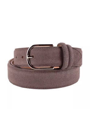 Made in Italy Gray Calfskin Belt - 115 cm / 46 Inches