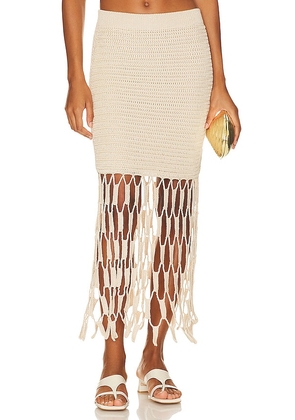 AYNI Tarania Skirt in Beige. Size XS.