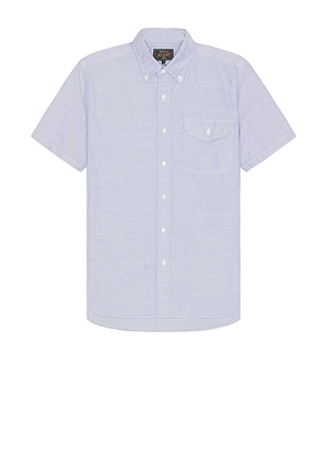 Beams Plus B.d. Short Sleeve Oxford Shirt in Blue. Size M, S.