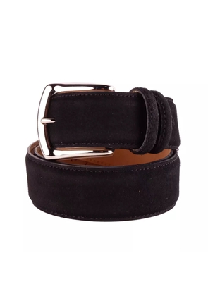 Made in Italy Black Calfskin Belt - 105 cm / 42 Inches