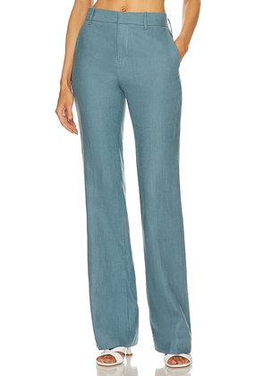GRLFRND The Linen Flared Pant in Blue. Size XL, XS.