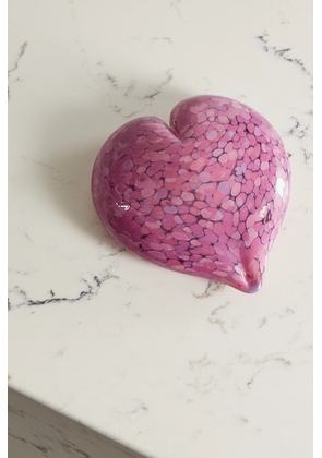 VANDEROHE CURIO - + Net Sustain Heart Glass Ornament - Pink - One size