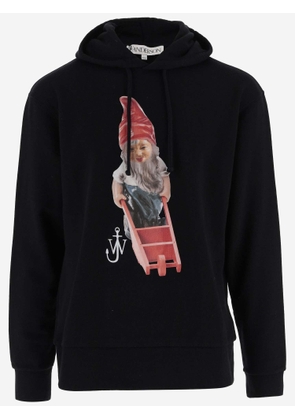 J.w. Anderson Cotton Hoodie With Graphic Print And Logo