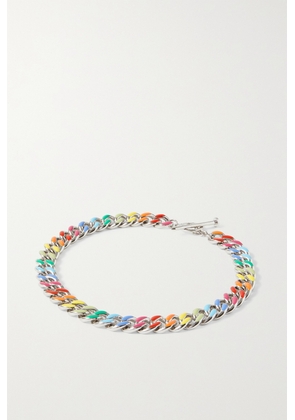 Fry Powers - Unicorn Rainbow Sterling Silver And Enamel Necklace - One size