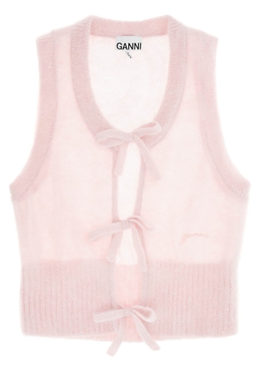 Ganni mohair lace-up vest with ties - M Rose