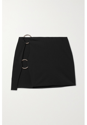 Louisa Ballou - Embellished Recycled Stretch-jersey Mini Skirt - Black - x small,small,medium,large