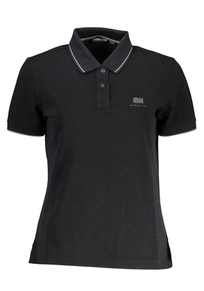Napapijri  Black Cotton Polo Shirt - XS