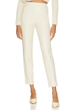 AFRM Simone Faux Leather Pants in Cream. Size 2X, XS.