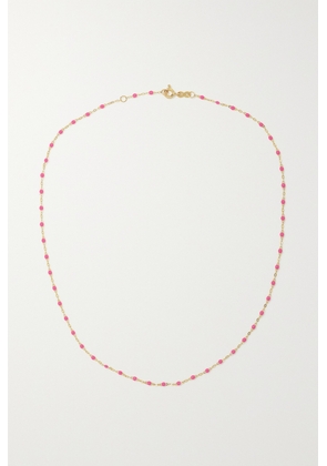 Gigi Clozeau - Classic Gigi 18-karat Gold And Resin Necklace - Pink - One size