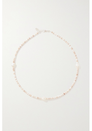 Santangelo - Shoom Silver, Shell And Pearl Necklace - Ivory - One size