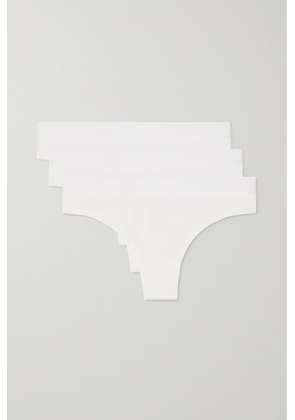 CDLP - + Net Sustain Set Of Three Tencel Lyocell-blend Thongs - White - x small,small,medium,large,x large