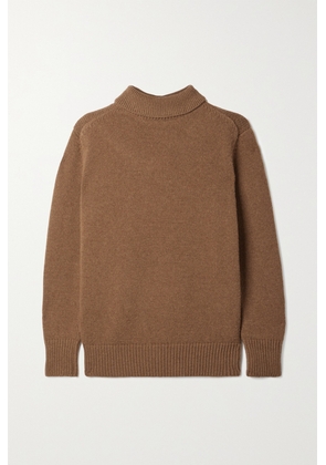 The Row - Amalio Merino Wool And Cashmere-blend Turtleneck Sweater - Brown - x small,small,medium,large,x large