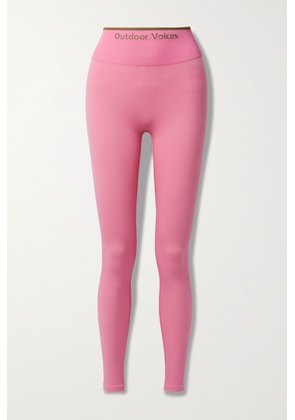 OUTDOOR VOICES - Ribbed Stretch 7/8 Leggings - Pink - x small,small,medium,large,x large