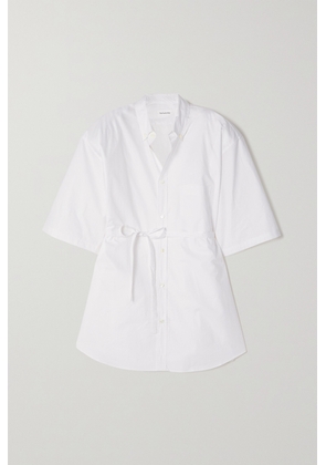 The Frankie Shop - Udine Oversized Belted Cotton-poplin Shirt - White - XS/S,M/L