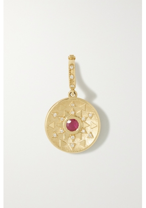 Harwell Godfrey - Mini Sun 18-karat Gold, Ruby And Diamond Pendant - One size