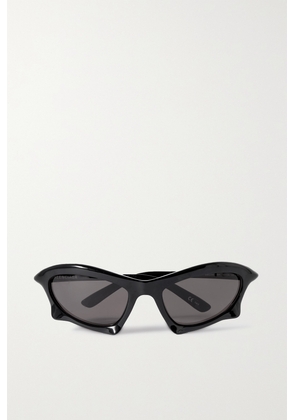 Balenciaga Eyewear - Bat Cat-eye Acetate Sunglasses - Black - One size