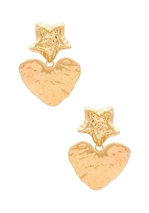 Casa Clara La Etoile Earring in Metallic Gold.