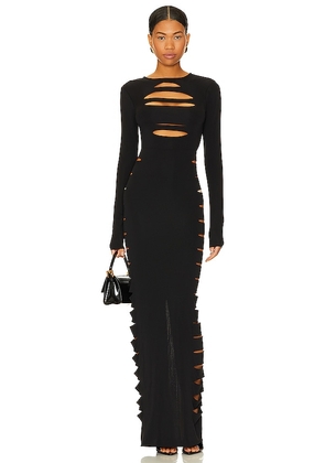 h:ours Yailin Maxi Dress in Black. Size S, XL, XS, XXS.