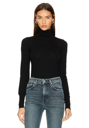 GRLFRND Merino Wool Turtleneck Sweater in Black. Size S.