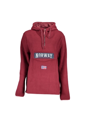 Norway 1963 Chic Purple Hooded Sweatshirt with Unique Detailing - S