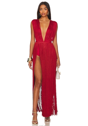 Bronx and Banco Sierra Maxi Dress in Red. Size S, XL, XS.